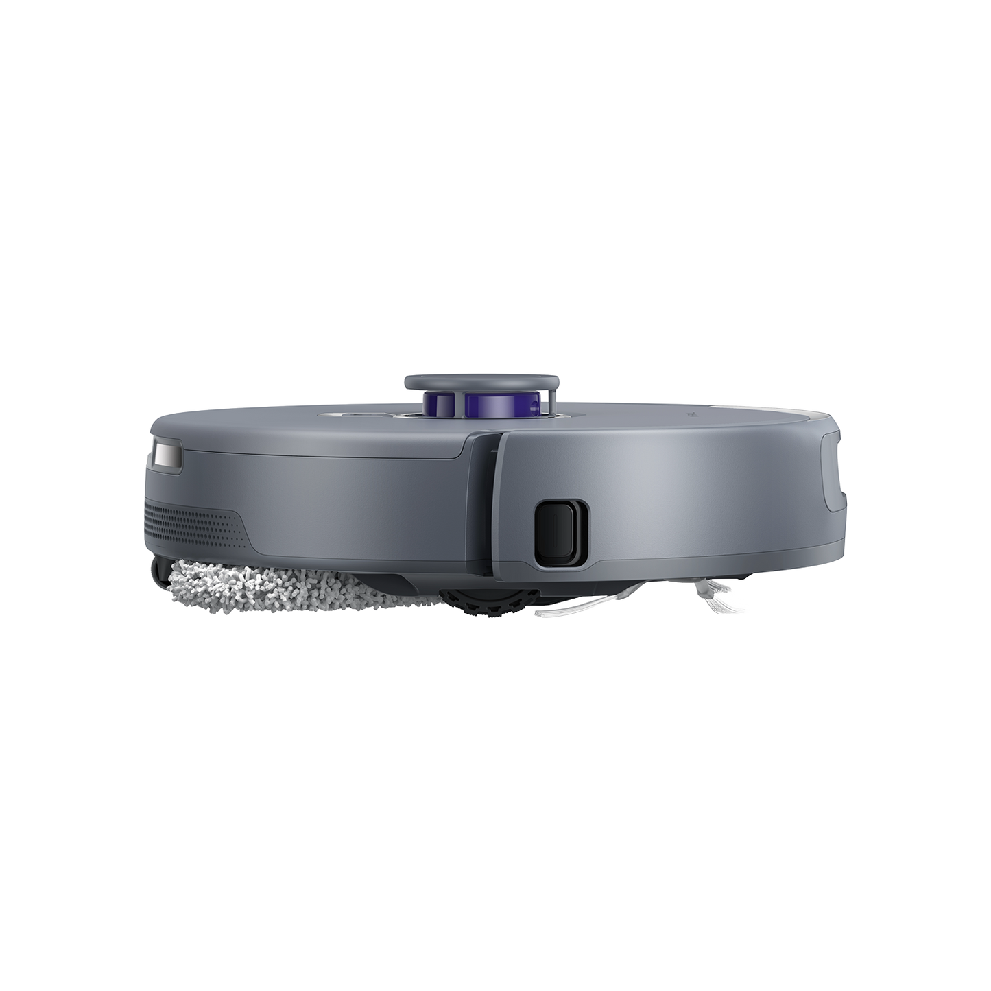 Narwal Freo Z Ultra robotdammsugare i låg profil med AI-kameror och roterande borstar, idealisk för djupstädning av golv.