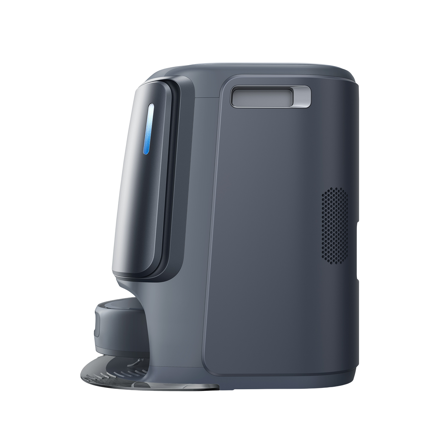 Robotdammsugare Narwal Freo Z Ultra i elegant grå design med AI-kameror och dubbla system, perfekt för husdjursvänliga hem.