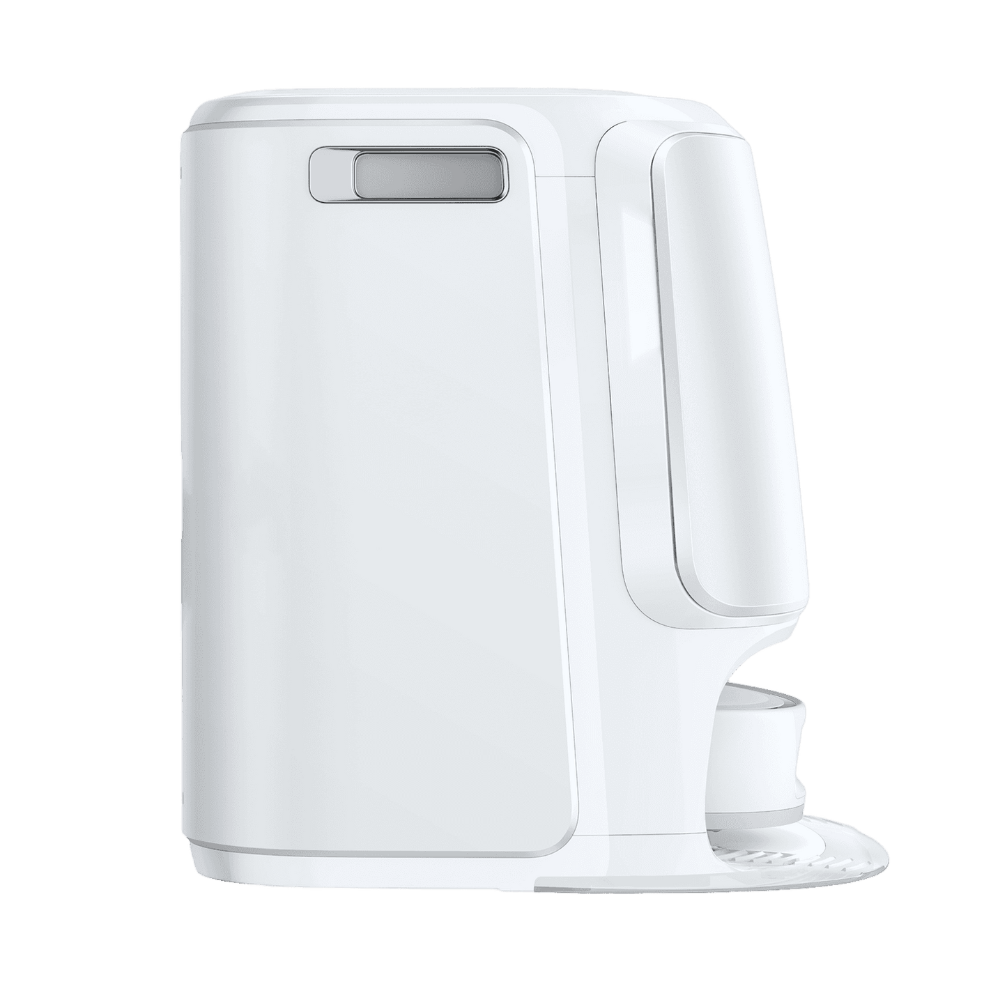 Narwal Freo Z10 robotdammsugare i vit station, visad från höger sida, stilren lösning för effektiv hemstädning.