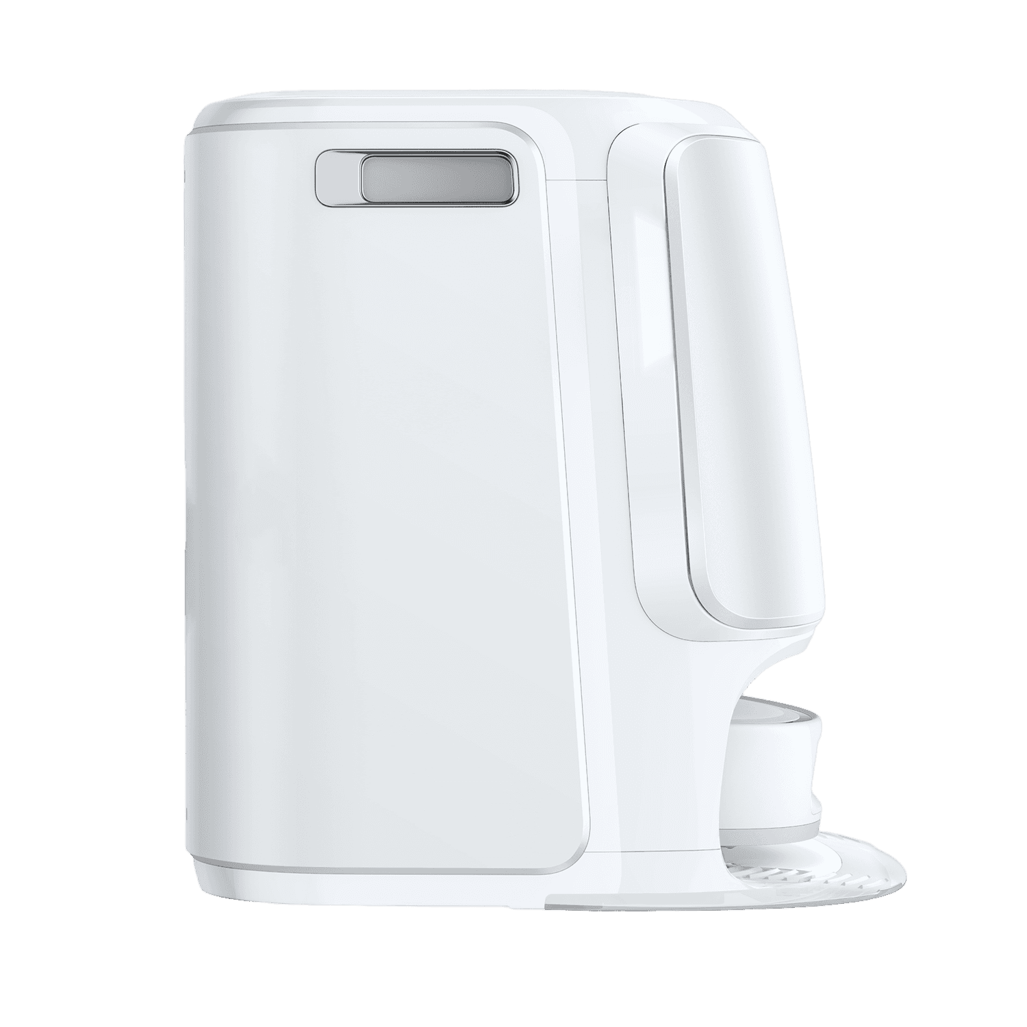 Narwal Freo Z10 robotdammsugare i vit station, visad från höger sida, stilren lösning för effektiv hemstädning.